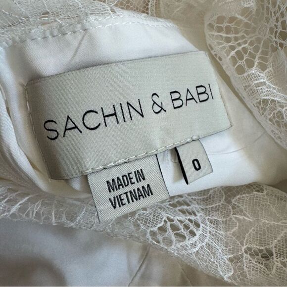 Sachin + Babi‎ White Satin Bridal Midi Slip Dress Size 0 - Picture 12 of 14